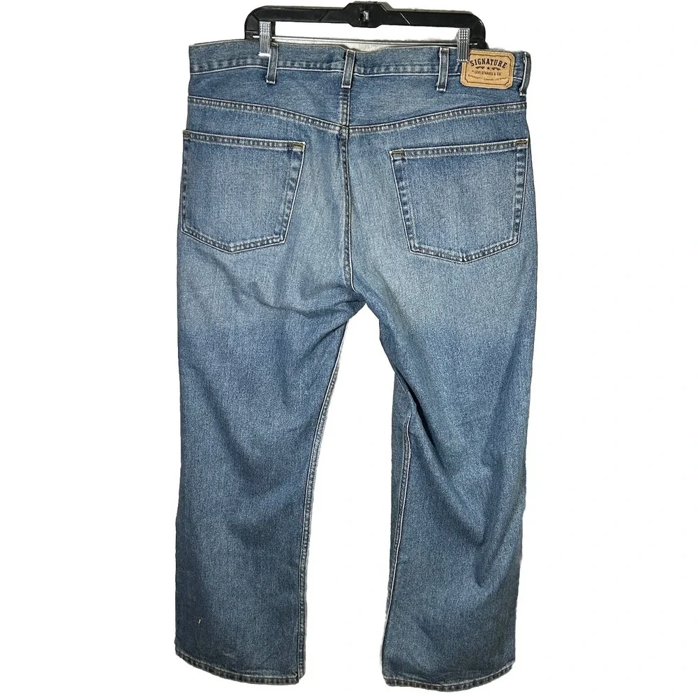 Levi‎ Strauss Signature Blue Jeans Mens Size 40x30 Straight Fit Work Wear